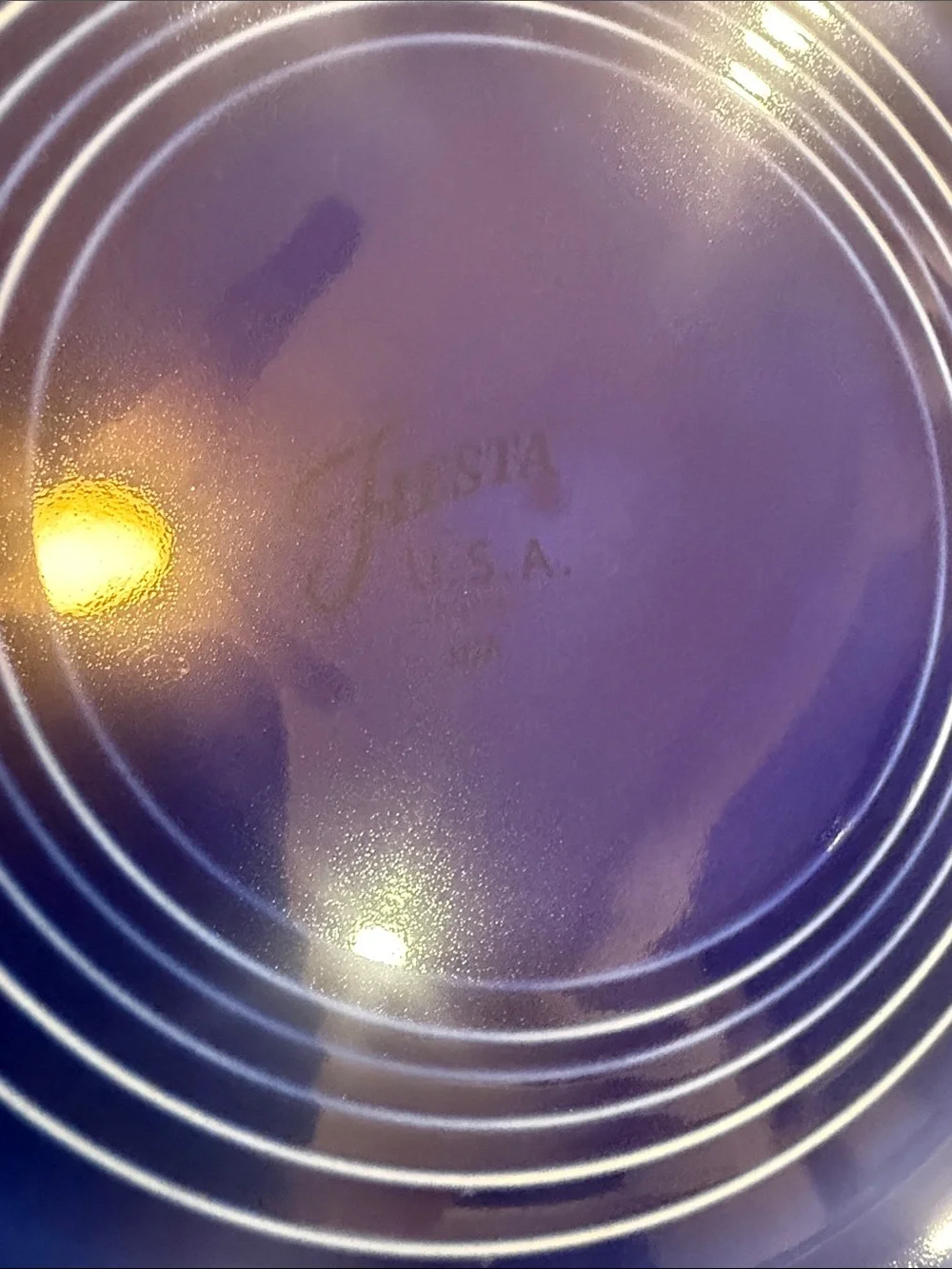 Fiestaware Deep Dinner Plates in Cobalt Blue - Set of 4 10-1/2